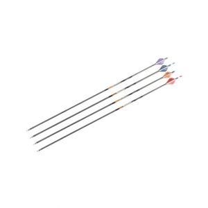 Silk Road Traders 6.2mm Pure Carbon Changeable Tip Hunting Archery Arrows (MSTJ-100B) - Spine 300 12 PCS-Red &amp;amp; White-30 Inches
