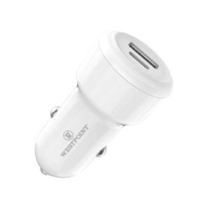 Westpoint Dual Port PD20W + QC 3.0 Car Charger White (WP-90)