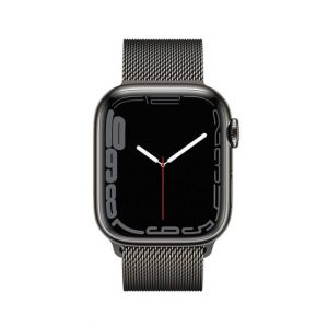 Apple Watch Series 7 41mm Graphite Stainless Steel Case With Graphite Milanese Loop Strap GPS + Cellular