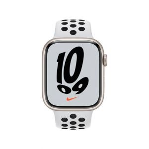 Apple Watch Series 7 45mm Nike Starlight Aluminum Case with Nike Platinum Sport Band - GPS