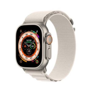 Apple Watch Ultra 49mm Titanium Case With Starlight Alpine Loop Band - GPS