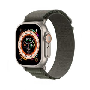 Apple Watch Ultra 49mm Titanium Case With Green Alpine Loop Band - GPS