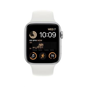 Apple Watch SE 40MM Silver Aluminum Case with White Sport Band - GPS (2022)