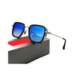 Afreeto Metal Frame Sun Glasses For Men Blue (0141)