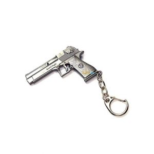 Afreeto Pistol Hand Gun Metal Keychains