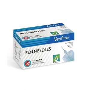 VeriFine 31G 6mm Insulin Pen Needles - 100 Pcs