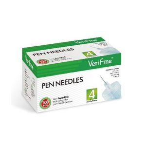VeriFine 32G 4mm Insulin Pen Needles - 100 Pcs
