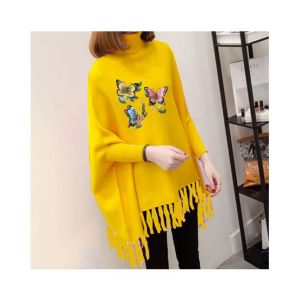 Charming Closet Butterfly Printed Top For Women Yellow