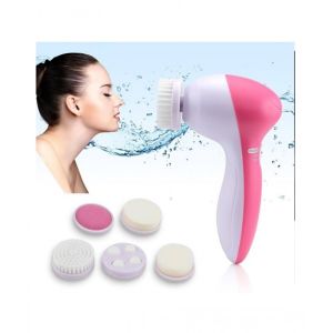 Charming Closet 5 in 1 Face Massager & Cleanser - Pink
