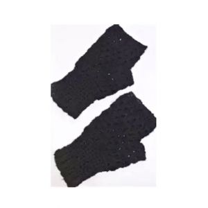 Cheap Carts Wool Fingerless Gloves Black