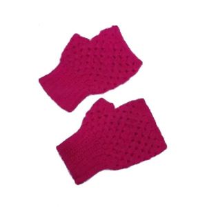 Cheap Carts Wool Fingerless Gloves Pink
