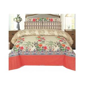 Chenab Collection Double Size Bed Sheet (237)