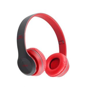 SS Traders P47 Wireless Bluetooth Over-Ear Headphones Red