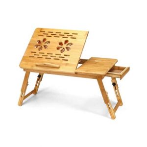 Consult Inn Foldable Wooden Laptop Desk with Drawer