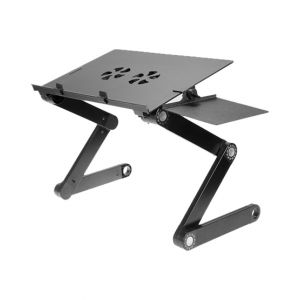 Consult Inn Adjustable Aluminum Laptop Table Stand with Cooling Pad