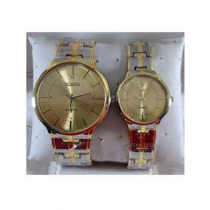 Easy Shop Stainless Steel Couple Watch Two Tone (1114)