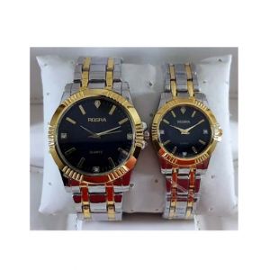 Easy Shop Stainless Steel Couple Watch Two Tone (1113)