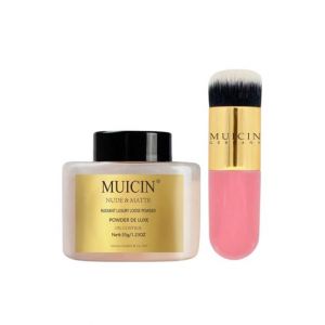 Muicin Gold Radiant Loose Powder & Kabuki Brush