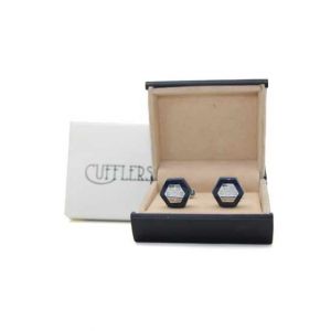 Cufflers Novelty Hexagon White Cufflinks With Free Gift Box CU-2015