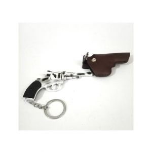King Hat & Caps Imported Metallic Revolver Gun Keychain