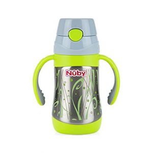 Nuby Stainless Steel Drinking Straw Cup - 280ml (ID10279)