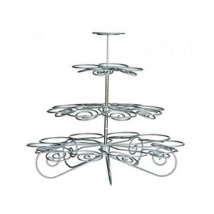 Premier Home 4 Tier Cupcake Stand - 23 Cups Silver