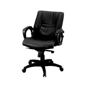 Boss Senator Low Back Fabric Revolving Chair Black (B-518-BK)