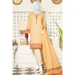 Diners Summer Collection Unstitched Deluxe 3 Piece Orange (WU30169)