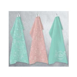 Mizaj Cutlery Tea Towels Set Of 3 (KTT-201)