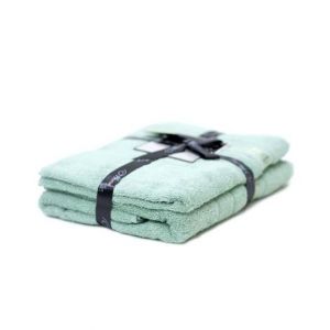Mizaj Lichen Mint Bath And Hand Towels Set Of 2 (MHT2-205)