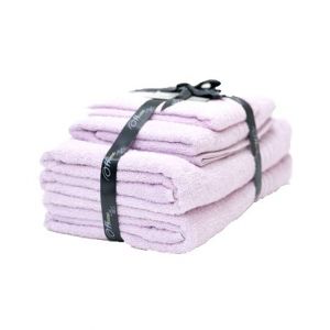 Mizaj Lilac Snow Bath Hand And Guest Towel Set Of 4 (MHT4-203)