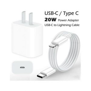 Apple 20W USB-C Power Adapter And USB-C To Lighting Cable
