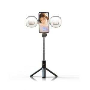 A.H Collection Folding Bluetooth Selfie Stick with Detachable Double Fill Light (P40S-F)