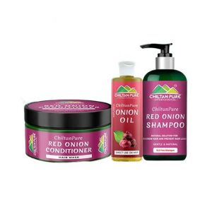 Chiltan Pure Onion Shampoo Conditoner & Oil - Pack Of 3