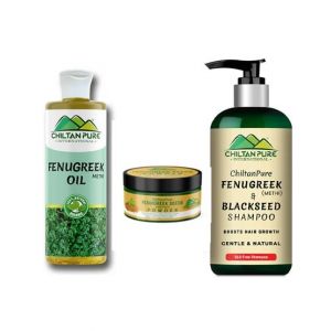 Chiltan Pure Fenugreek Powder Shampoo & Oil - Pack Of 3
