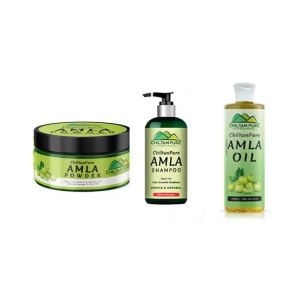 Chiltan Pure Amla Powder Shampoo & Oil - Pack Of 3