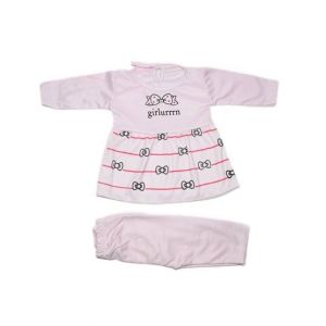 Komfy Printed Baby Dress Pink (NBG066)
