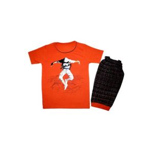 Komfy Printed Suit For Boys Orange (KBB159)