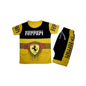 Komfy Ferrari Printed Suit For Boys Yellow (KBB146)