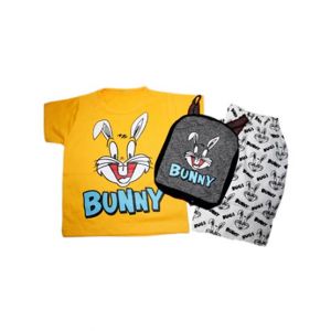 Komfy Bunny Printed Suit For Boys Yellow (KBB140)