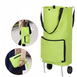 Rg Shop Foldable Shopping Trolley Bag Green