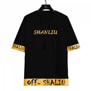 Rg shop Stylish Drop Shouldar Printed T-shirt for men -Black