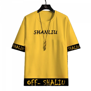 Rg shop Stylish Drop Shouldar Printed T-shirt for men -Yellow