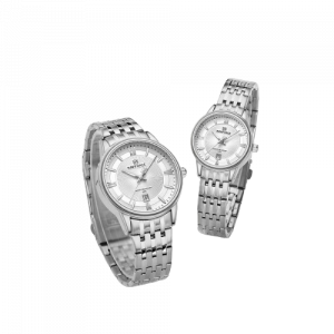Naviforce Exlcusive Date Edition Watch For Couple Silver (nf-8040-c-7)