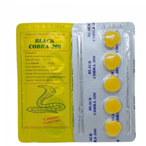 Health Hub India Black Cobra Delay Tablet For Men 200mg - 5 Tablets