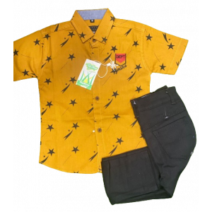 RG shop Kids Pants Shirt for Boy-Yellow