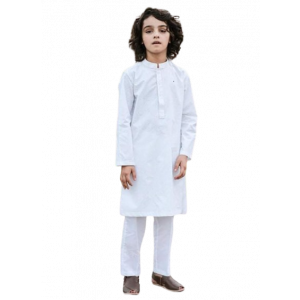 RG shop Exclusiver Kurta &amp; Pajama 2pec Suit For Kids.-White