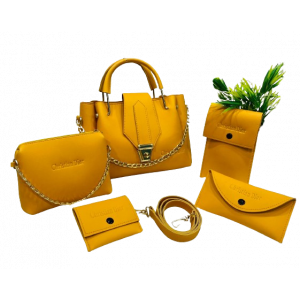 RG Shop Dior Hand Bag Clutch &amp; pouches 5-pcs -Yellow