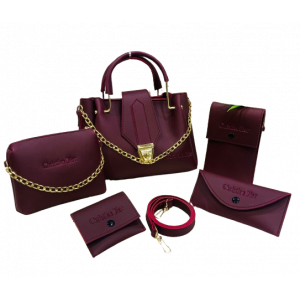 RG Shop Dior Hand Bag Clutch &amp; pouches 5-pcs -Mehroon