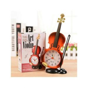 ShopEasy Violin Home Decor Table Clock